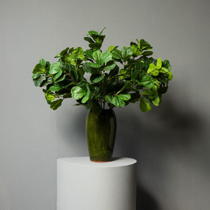 Leaves Plant Groen Fiddle Leaf Fig Spray - Set van 12 Stuks 95x50x28 cm