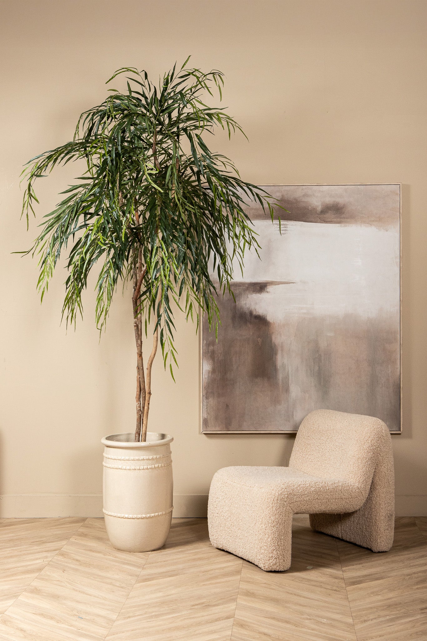 Tree Groen Ficus Alii In Zwarte Pot 200x100x100 cm