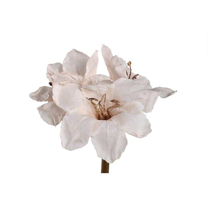 Amaryllis Bloem Crème Amaryllis Tak - Set van 12 65x18x19 cm