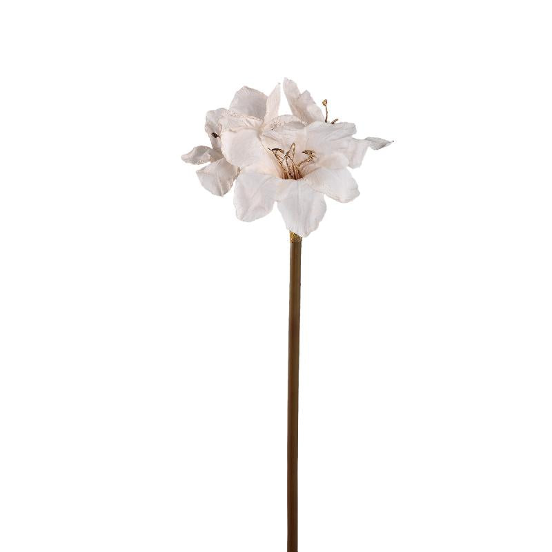 Amaryllis Bloem Crème Amaryllis Tak - Set van 12 65x18x19 cm