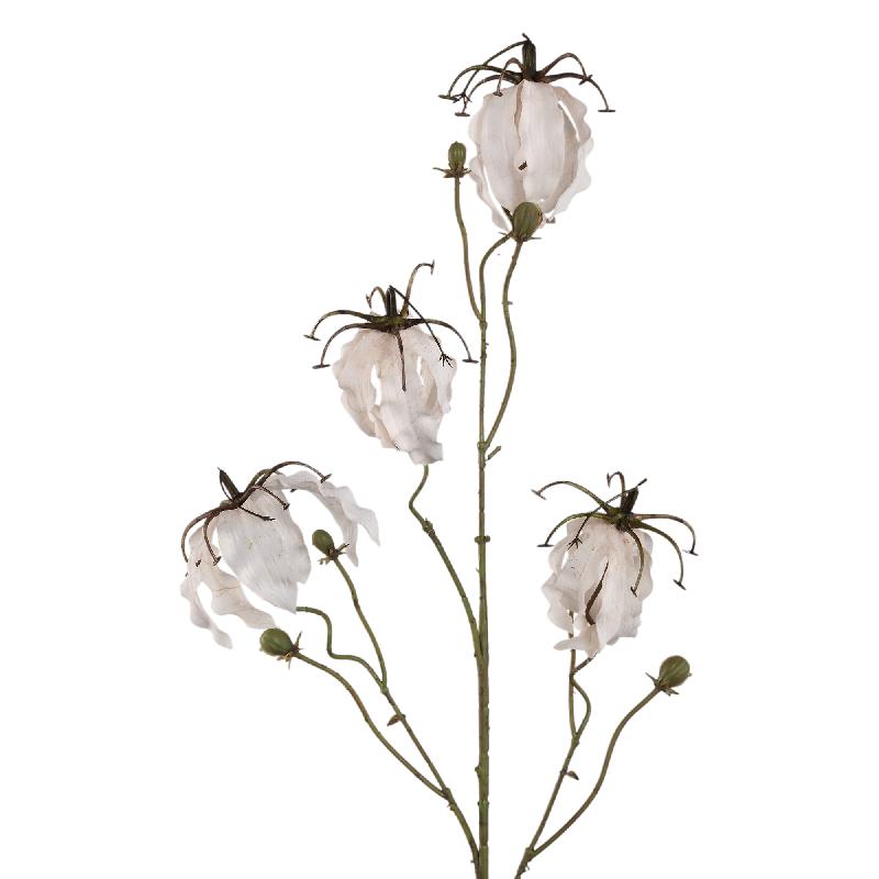 Garden Flower Crème Gedroogde Look Gloriosa Bloem - Set van 12 90x33x19 cm