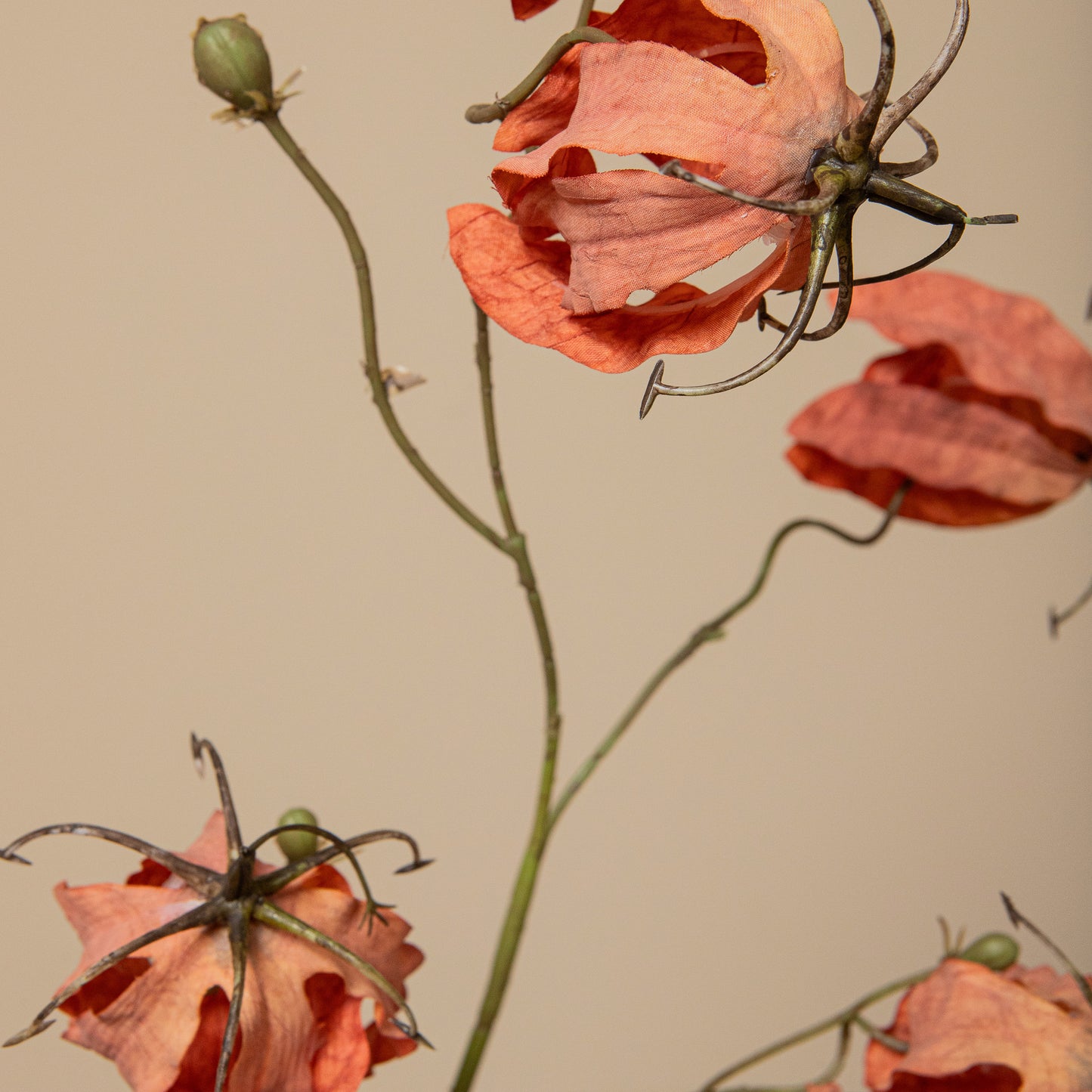 Garden Flower Oranje Gloriosa Bloemenspray - Set van 12 90x33x19 cm