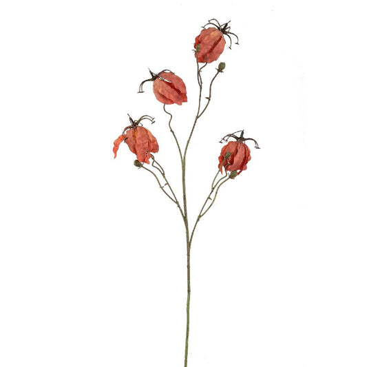 Garden Flower Oranje Gloriosa Bloemenspray - Set van 12 90x33x19 cm