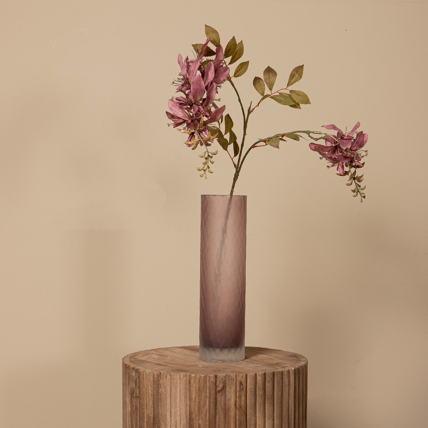 Garden Flower Paarse Koraaltak Bloemenspray - Set van 12 100x53x20 cm