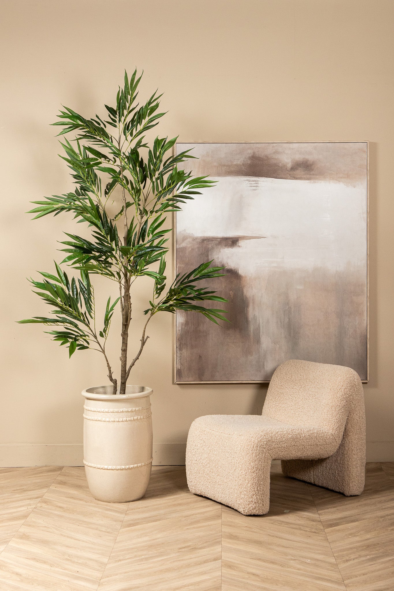 Tree Green Ficus Benjamina Plant In Zwarte Pot 185x110x110 cm