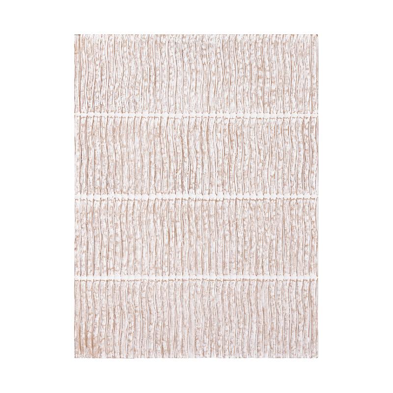Seline Wit MDF Golvend Streep Laag Wandpaneel 120x90x3.4 cm