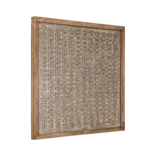 Sierre Bronzen MDF Wandpaneel Met Glas 90x90x5 cm
