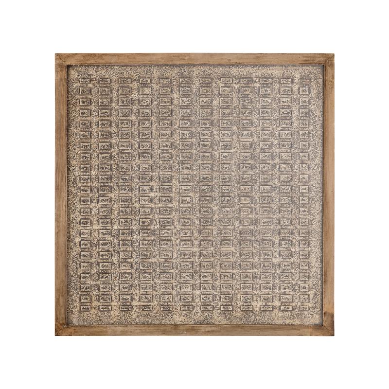 Sierre Bronzen MDF Wandpaneel Met Glas 90x90x5 cm
