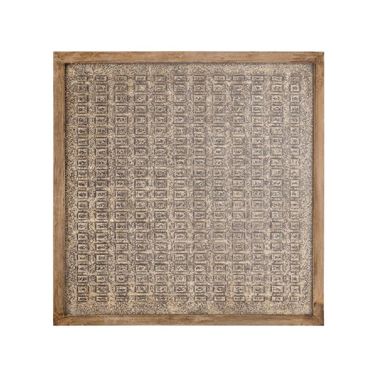 Sierre Bronzen MDF Wandpaneel Met Glas 90x90x5 cm