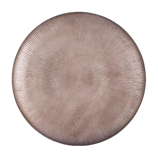 Toran Bronzen MDF Dik Rond Streep Wandpaneel L 120x120x7.5 cm