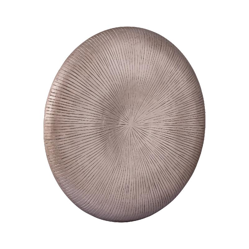 Toran Bronzen MDF Dik Rond Streep Wandpaneel M 90x90x5 cm