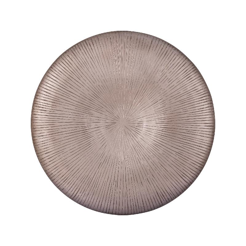 Toran Bronzen MDF Dik Rond Streep Wandpaneel M 90x90x5 cm