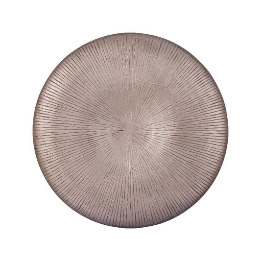 Toran Bronzen MDF Dik Rond Streep Wandpaneel M 90x90x5 cm