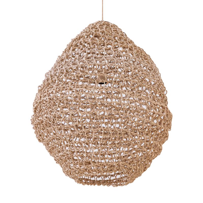 Dayo Natuurlijke Papieren Koord Hanglamp Gesloten Bol L 66x60x60 cm