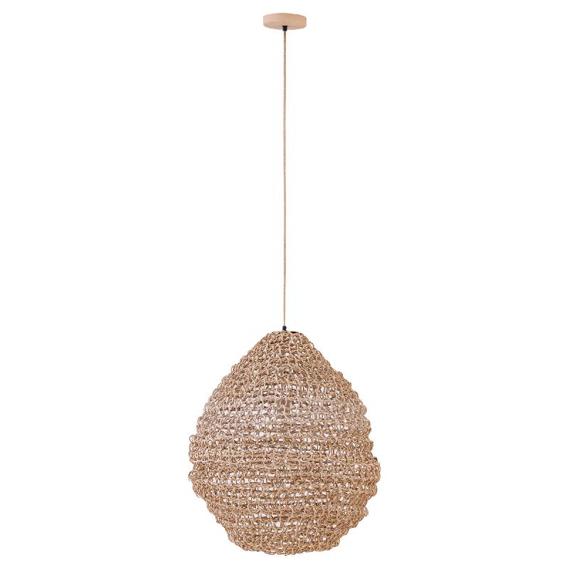 Dayo Natuurlijke Papieren Koord Hanglamp Gesloten Bol L 66x60x60 cm