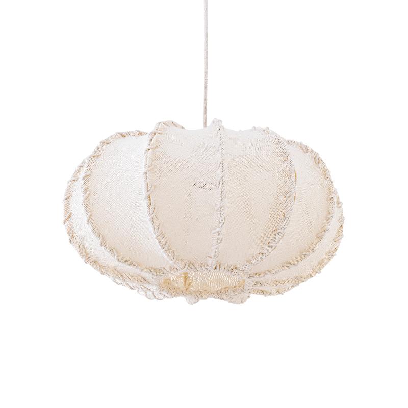 Myka Crème Jute Hanglamp Plat Rond Small 22x45x45 cm