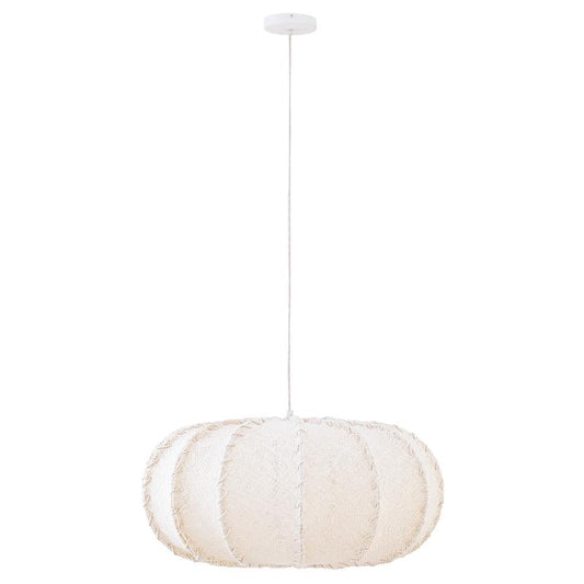 Myka Crème Jute Hanglamp Plat Rond L 30x58x58 cm