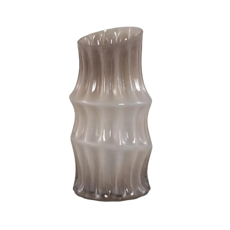 Anvi Crème Glazen Vaas Hoekig Gevormd Set van 2 35x18x18 cm