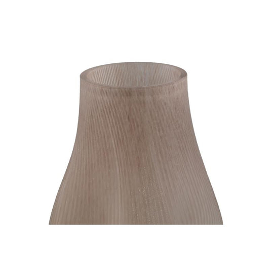 Caruso Crème Glazen Vaas Set van 4 Stuks met Golvend Swirl Middenstuk L 30.5x14x14 cm