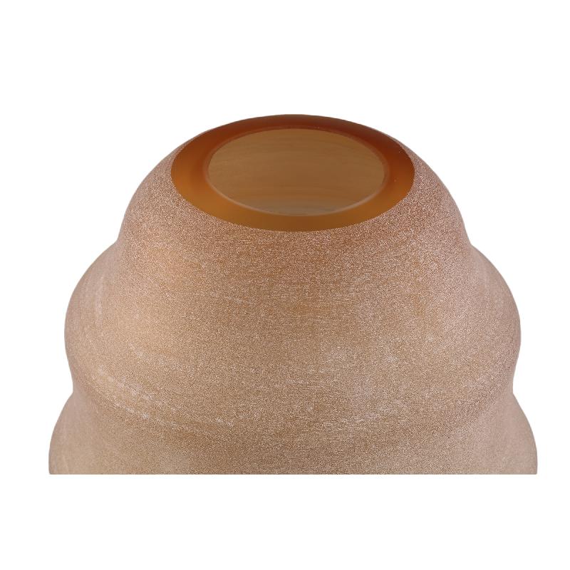Elladie Amber Rond Glazen Gelaagde Vaas Hoog 42x31x31 cm