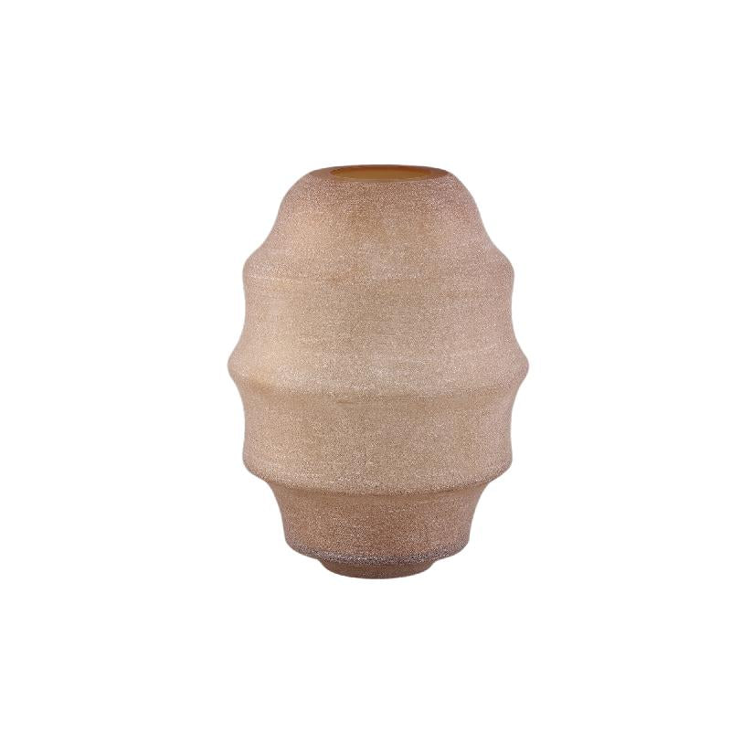 Elladie Amber Rond Glazen Gelaagde Vaas Hoog 42x31x31 cm