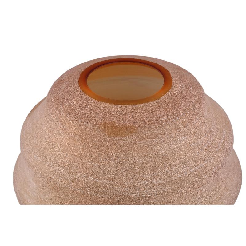 Elladie Amber Ronde Glazen Vaas Laags 29x32.5x32.5 cm