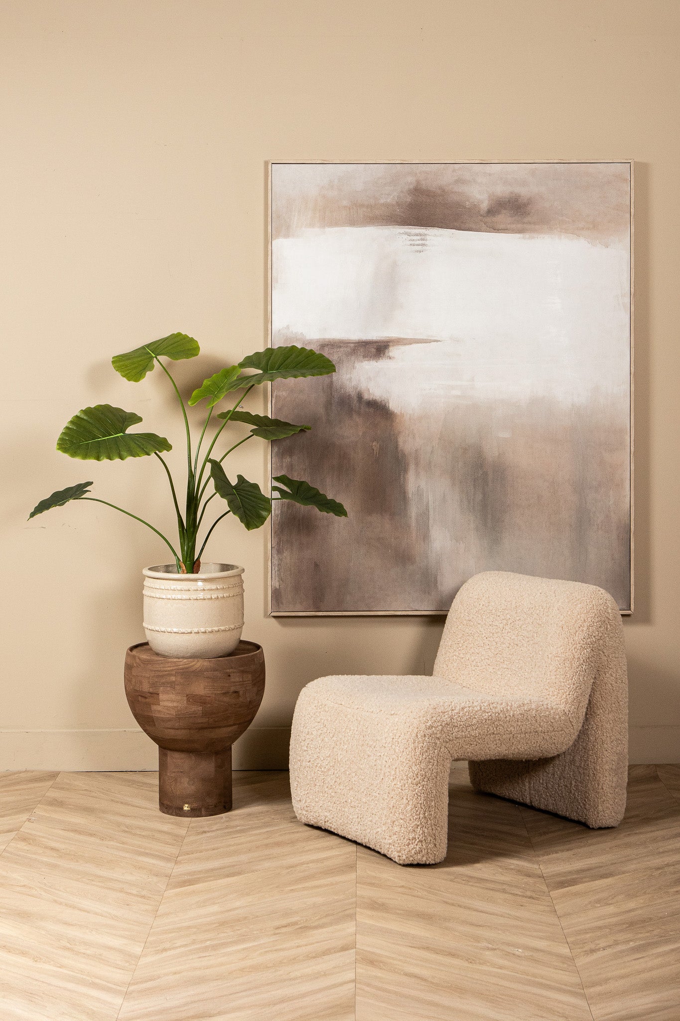 Leaves Plant Alocasia Plant In Pot 120x90x90 cm