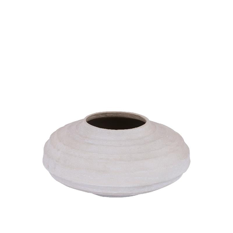 Kody Beige Stone Wash Gietaluminium Geribd Pot M 19.5x39.5x39.5 cm