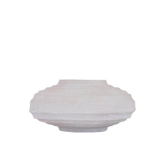 Kody Beige Stone Wash Gietaluminium Geribd Pot M 19.5x39.5x39.5 cm