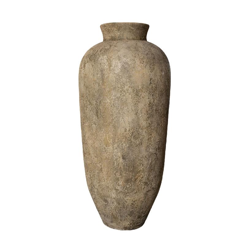 Gisel Beige Cement Fiber Big Jar Pot High 165x75x75 cm