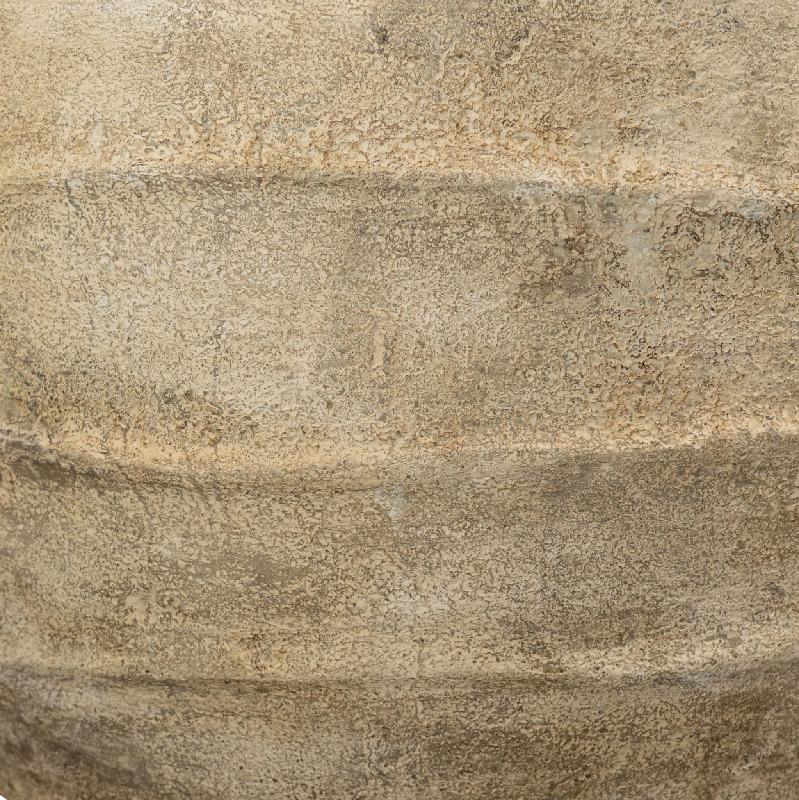 Ravi Beige Cement Bloempot Met Golfpatroon 60x80x80 cm
