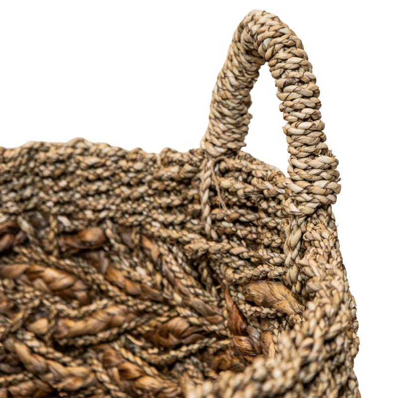 Izely Natuurlijke Zeegrasmand Set Van 3 Rond 50x45x45 cm
