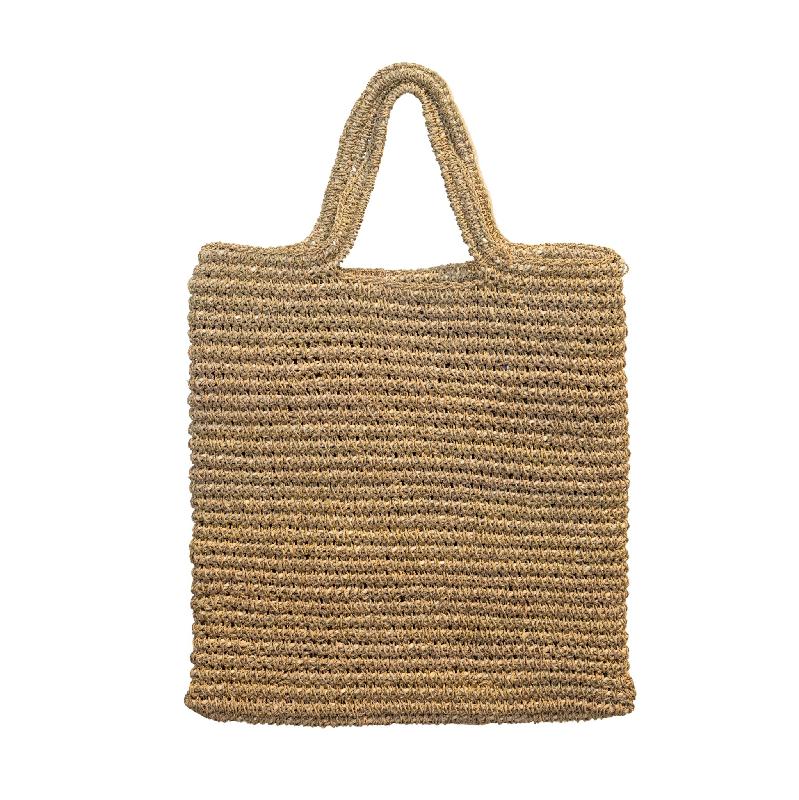 Carlise Natuurlijke Raffia Tas Rechthoek Hoog Set van 6 65x45x2 cm