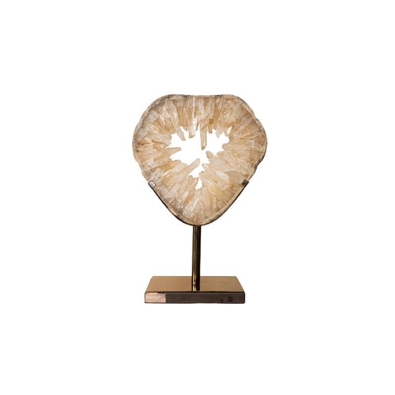 Jaso Natuurlijk Kwarts Mineraal Decoratief Beeld Open Rond 35x20x10 cm