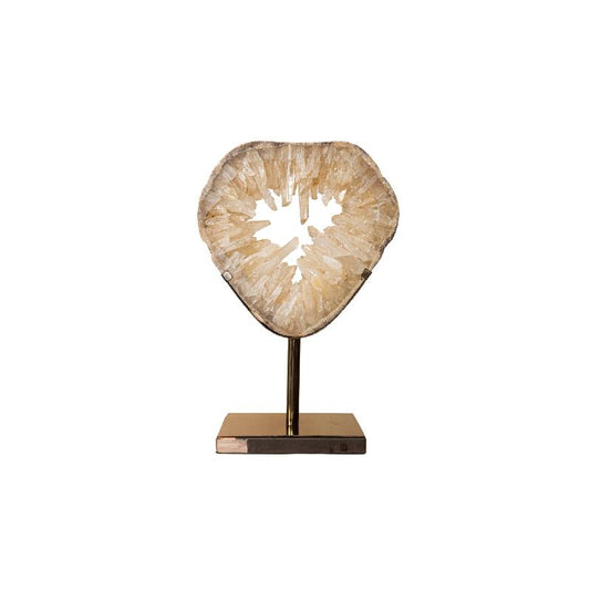 Jaso Natuurlijk Kwarts Mineraal Decoratief Beeld Open Rond 35x20x10 cm