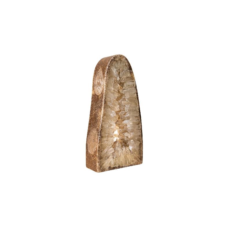 Urica Natuurlijke Kwarts Mineraal Open Deco Driehoek S 25x14x5 cm
