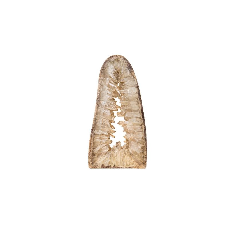 Urica Natuurlijke Kwarts Mineraal Open Deco Driehoek S 25x14x5 cm