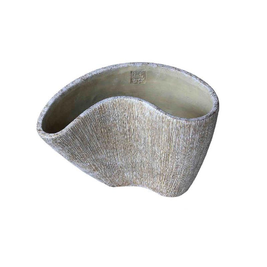 Destri Crème Cement Vaas Organische Vorm S – Set van 6 Stuks 19x30x15 cm