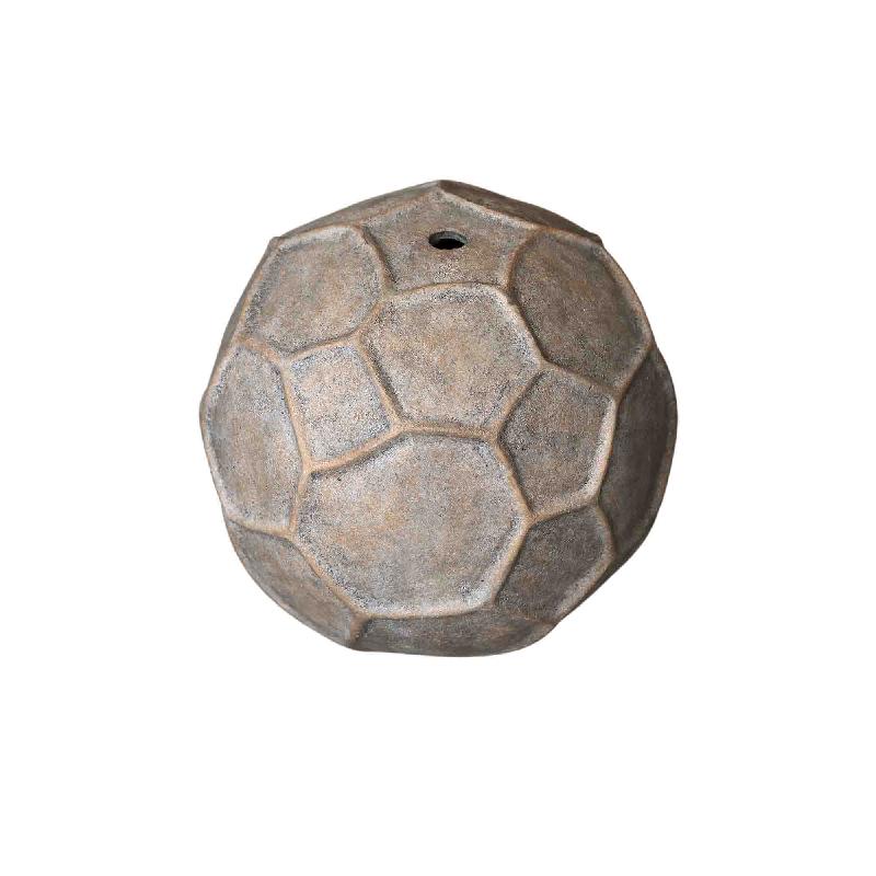 Julis Beige Cement Vaas Rond Cirkeldesign L 27x30x30 cm