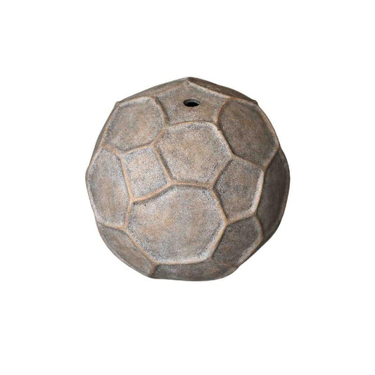 Julis Beige Cement Vaas Rond Cirkeldesign L 27x30x30 cm