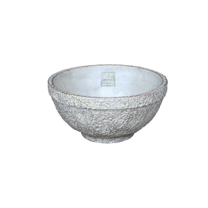 Denson Crème Cement Schaal Antiek Rond M Set van 6 Stuks 12x25x25 cm