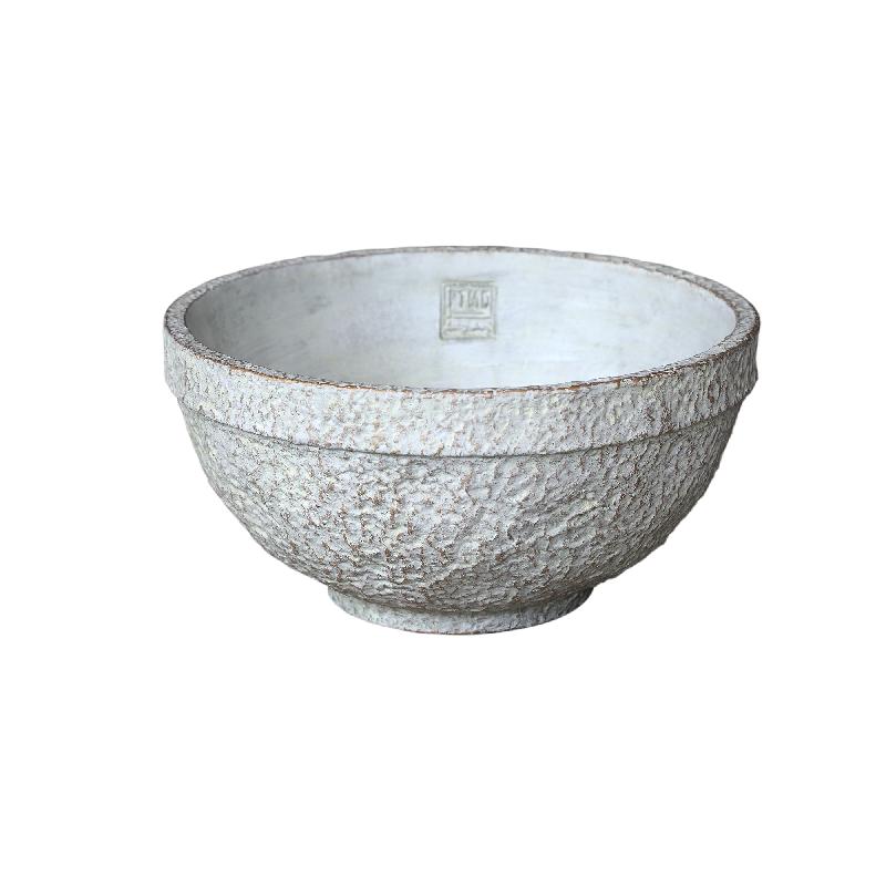 Denson Crème Cement Schaal Antiek Rond Set van 4 Stuks 15x30x30 cm