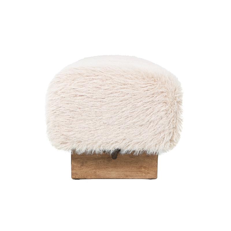 Hair Beige Zitbank Met Houten Poten 41x141x45 cm
