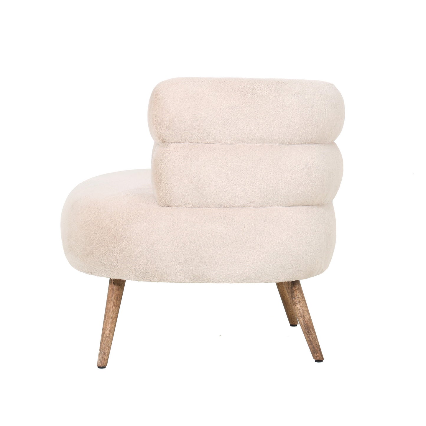 Nelly Beige Fauteuil met Kunstbont 70x76x75 cm