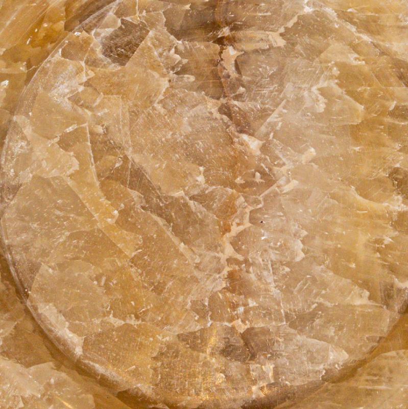 Jiren Onyx Honingraatwit Rond Bord Met Dik Randje S 5x25x25 cm