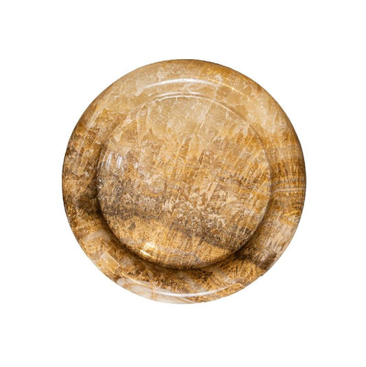 Jiren Onyx Honey Rond Bord Met Dik Rand L 5x35x35 cm