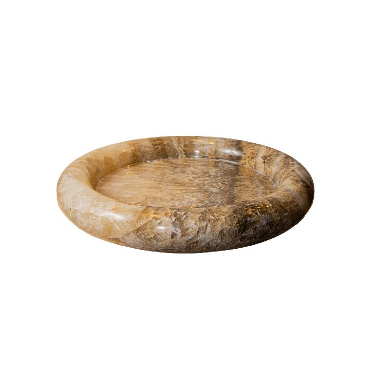 Jiren Onyx Honey Rond Bord Met Dik Rand L 5x35x35 cm