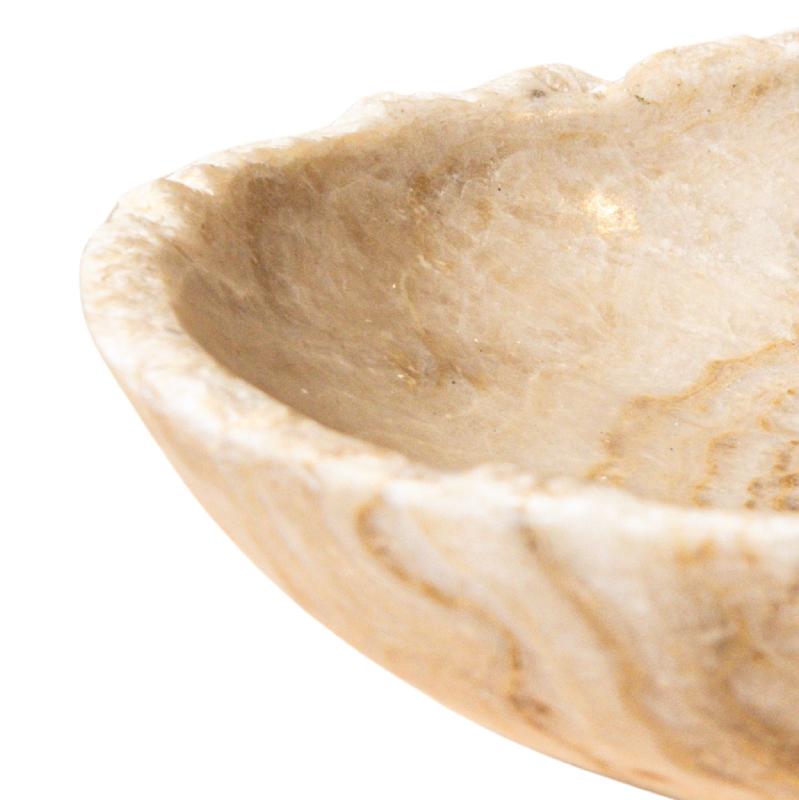 Draya Onyx White Organische Ronde Schaal Groot 6x30x30 cm