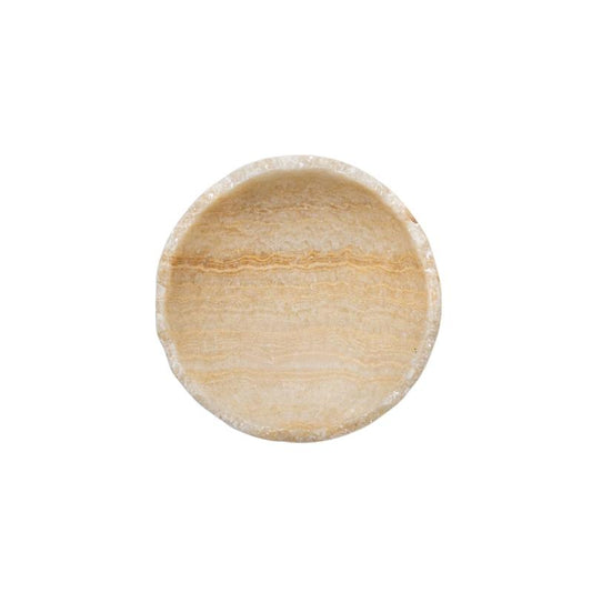 Draya Onyx White Organische Ronde Schaal Klein 6x20x20 cm