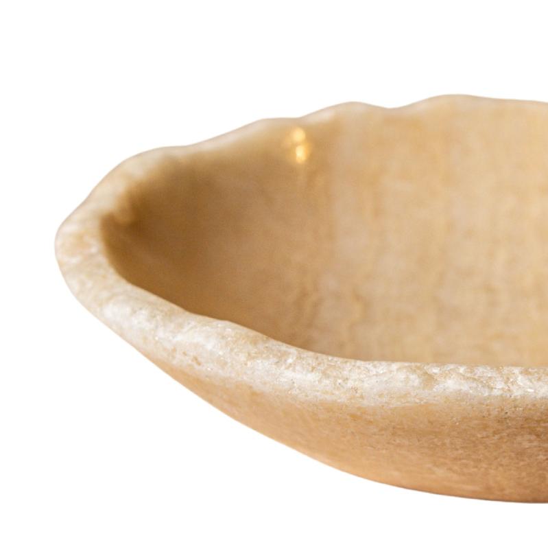 Draya Onyx White Organische Ronde Schaal Klein 6x20x20 cm